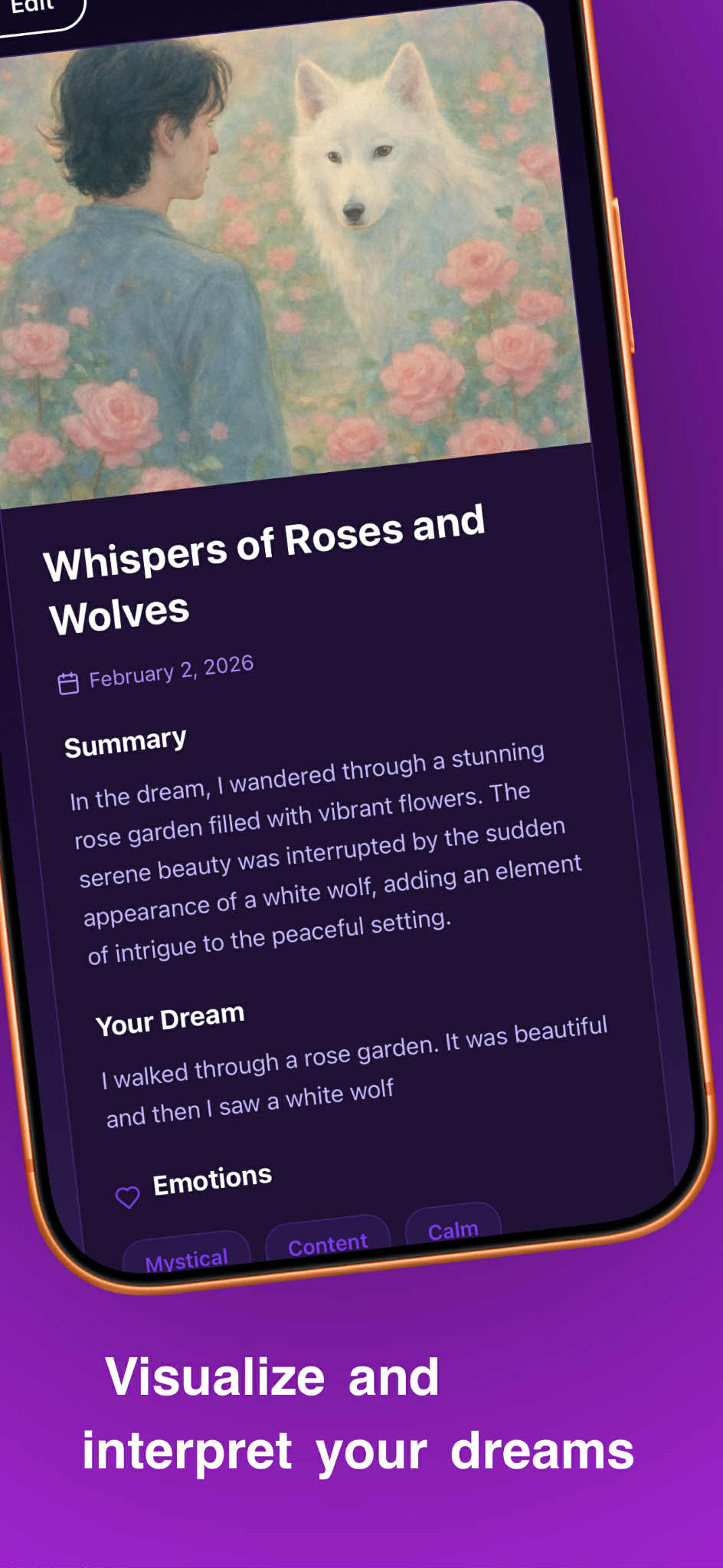 Dreamscape app visualization feature